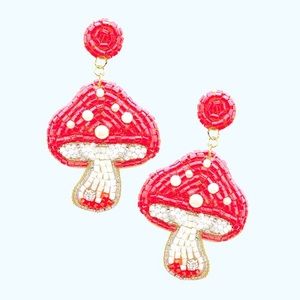 Mushroom dangle earrings